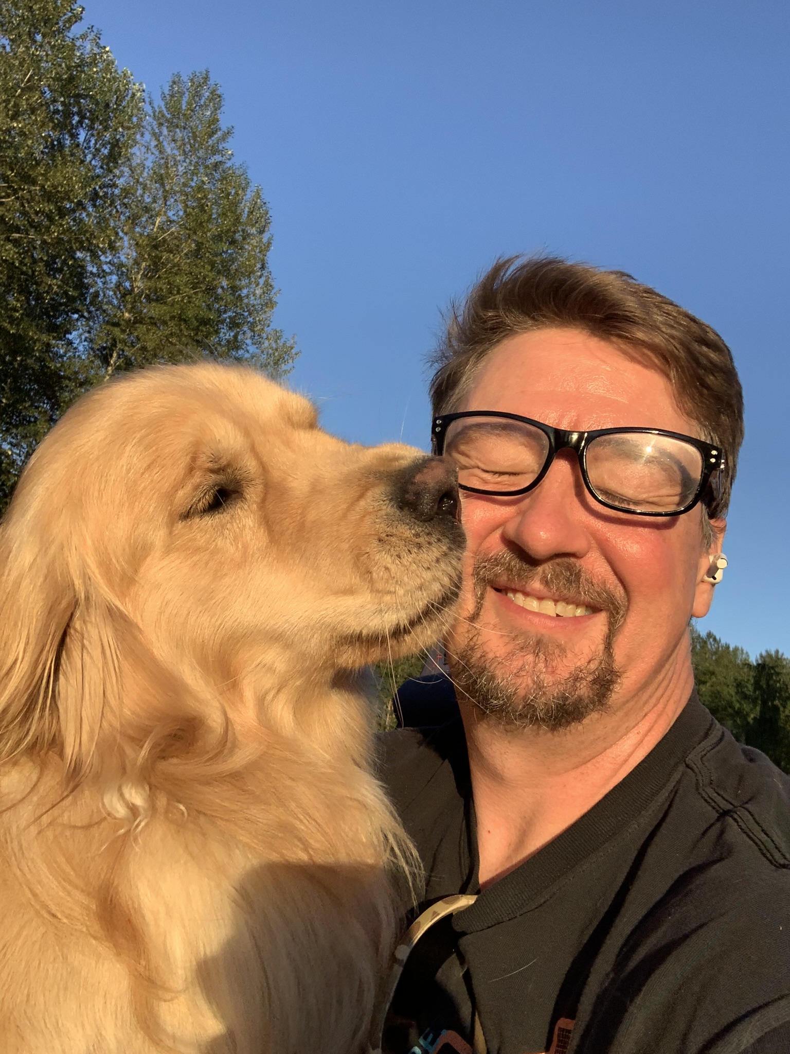 David and the dog